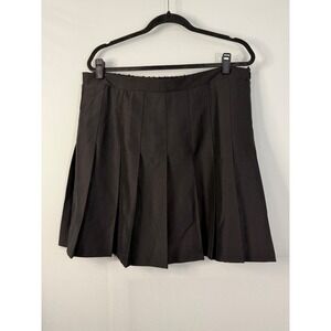 Rewind Pleated Mini Skirt Womens XXL Black Academic Preppy RKB5213JZ1E NEW